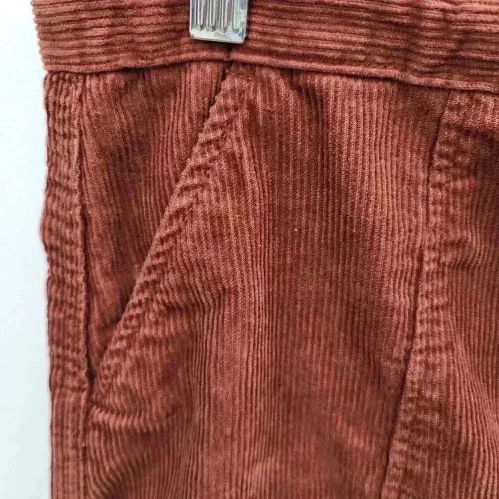 Levi's Strauss Rust Orange Corduroy Mini Skirt Size Medium - Picture 4 of 11